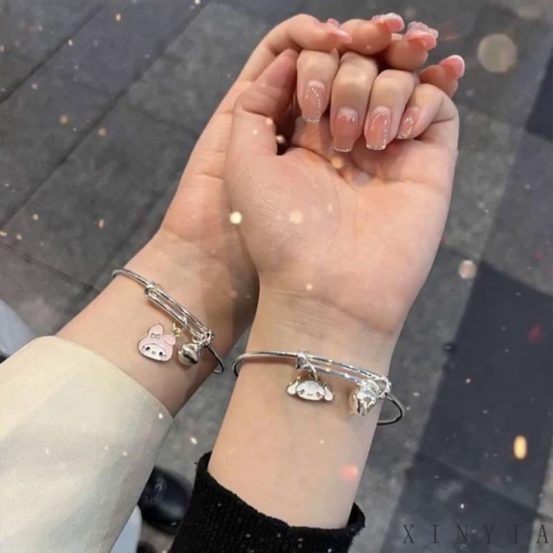 Xia.id Gelang Tangan Wanita Gelang Couple Pasangan Aesthetic Gelang Couple Sahabat Desain Kartun Anjing Kuromi Cinnamoroll Adjustable