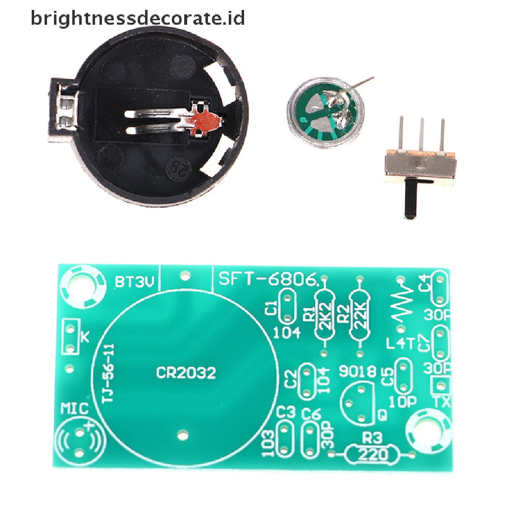 Transmitter Radio Fm Stereo Diy Dengan Mic Dc 3v Untuk Solder