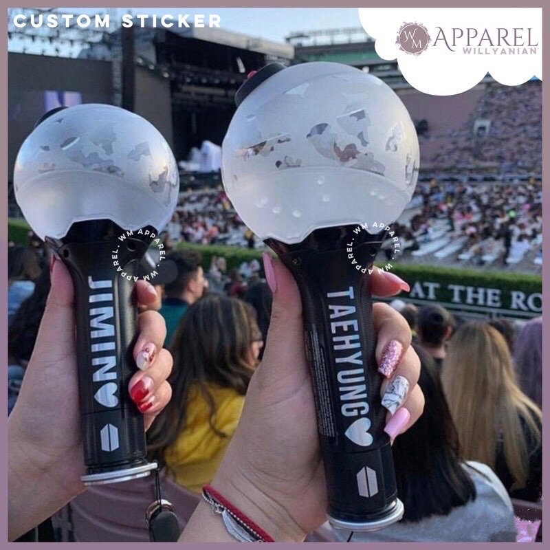 

WM APPAREL Custom Sticker Nama untuk Army Bomb Light Stick Premium quality decal sticker
