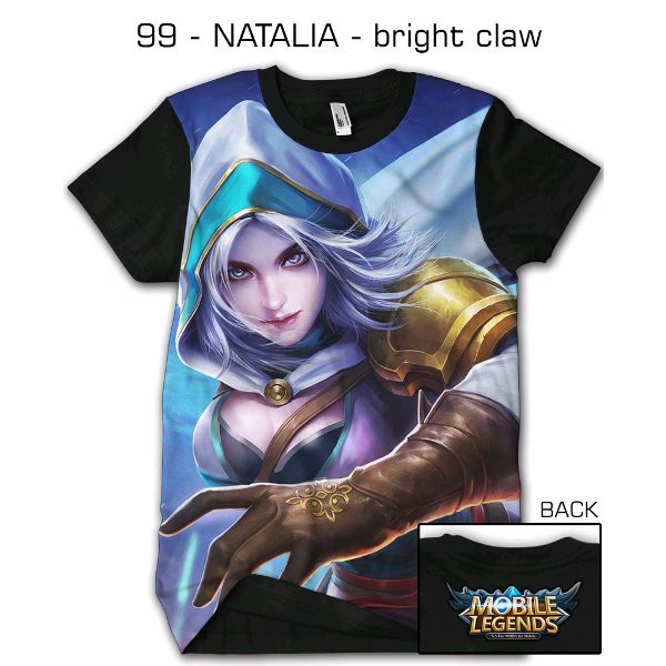 Kaos Mobile Legend kaos 3d game mobile legend legends NATALIA 99 Bukan Kaos Dilan Baju Anak Pakaian