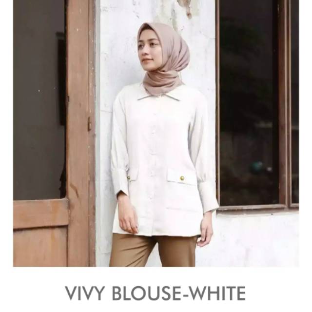VIVY BLOUSE VANILLA HIJAB