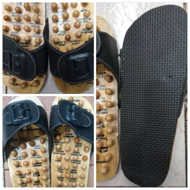 PROMO TERMURAH Sandal Selop Kayu Refleksi Kesehatan Kaki