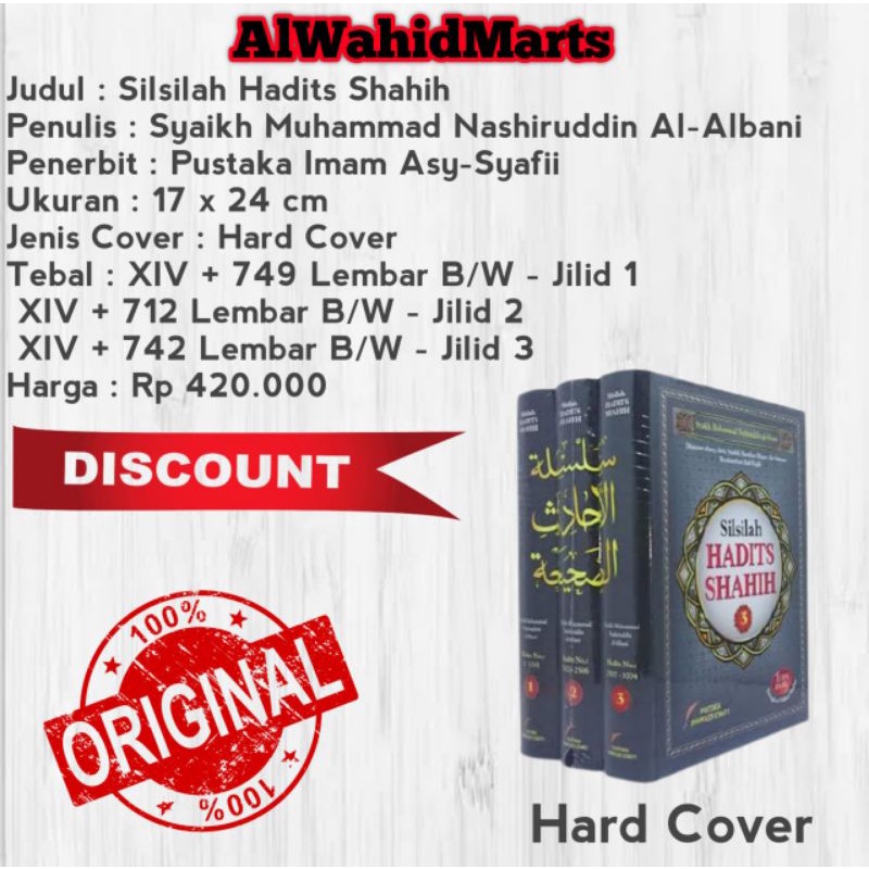 

Buku Silsilah Hadits Shahih Komplit 1 Set Isi 3 Buku - Pustaka Imam Syafii