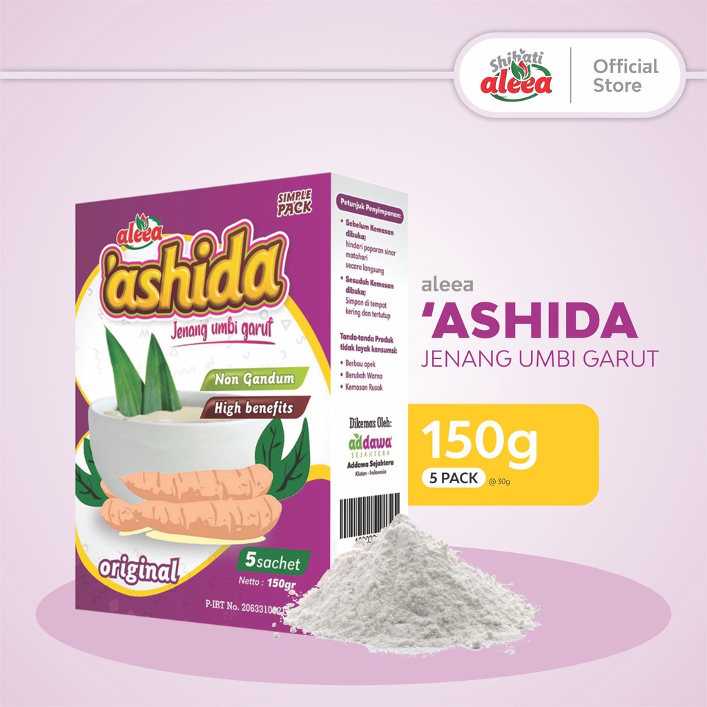 

Ashida | Aleea Ashida | aleeashihati | Jenang Umbi Garut | 150gr isi 5 Sachet