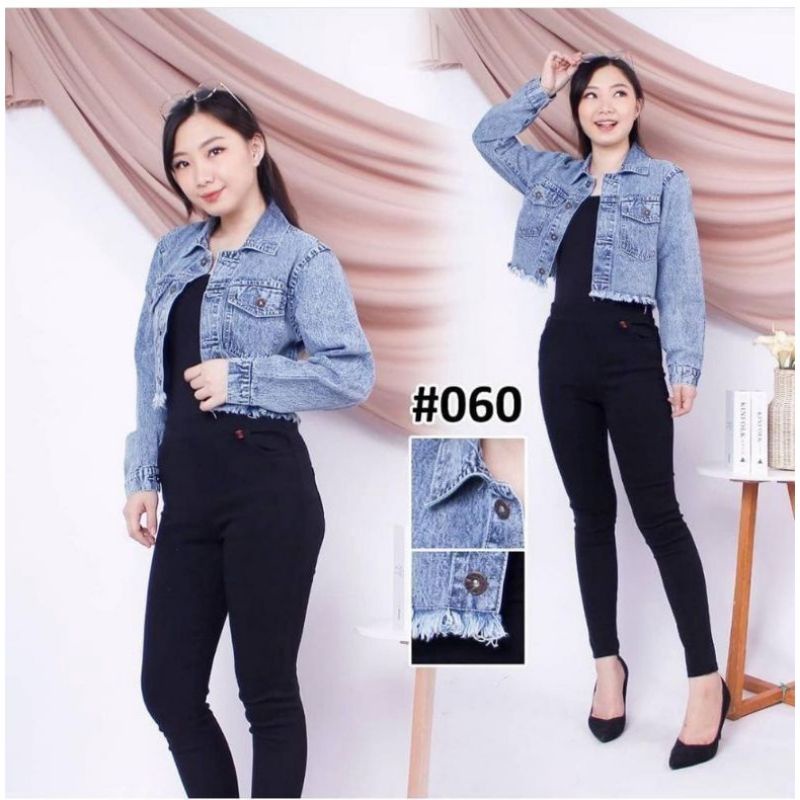 CFS - 060 Jaket Jeans Rumbaii//Atasan Jaket/Cardi Rumbay//Fashion Import