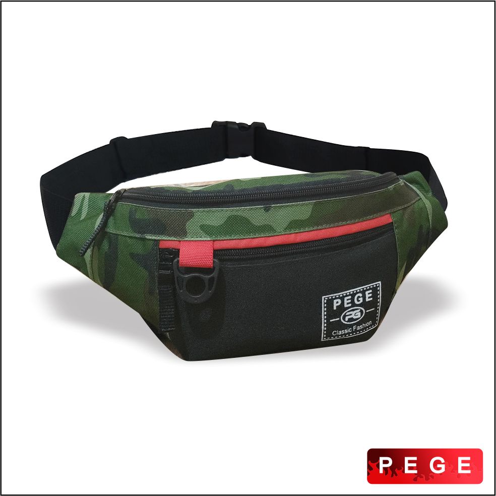 PEGE - 8908 - Tas Selempang Waistbag Pria Slempang Bahu Tas Pinggang Motif Kombinasi Army