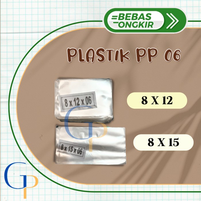 Plastik PP Bening Tebal 06 Ukuran 8x12 dan 8x15/ Plastik PP Snack