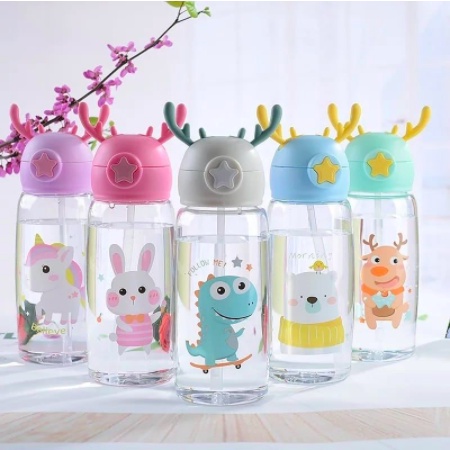 [GROSIR] BOTOL MINUM ANAK 700ML TANDUK RUSA MOTIF ANIMAL BINATANG HEWAN LUCU IMUT 700 ML 0.7L 0.7 L