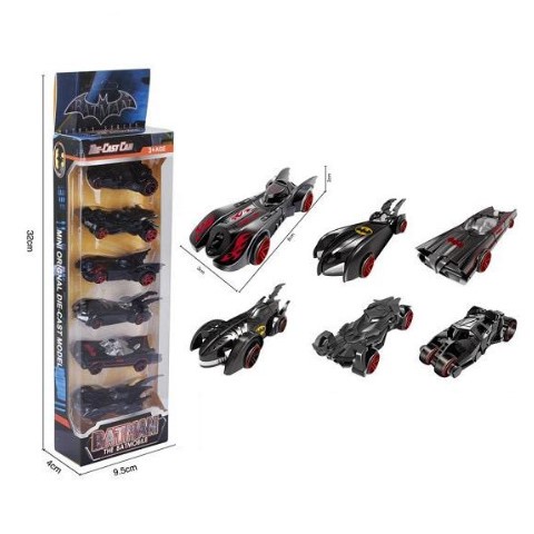 Mainan Anak THE BATMOBILE ISI 6 Mobil Batman Die Cast Car Set Batman