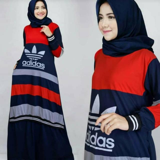 ADIDAS MAXI / gamis sport / dress sport / dress wanita / maxi long dress