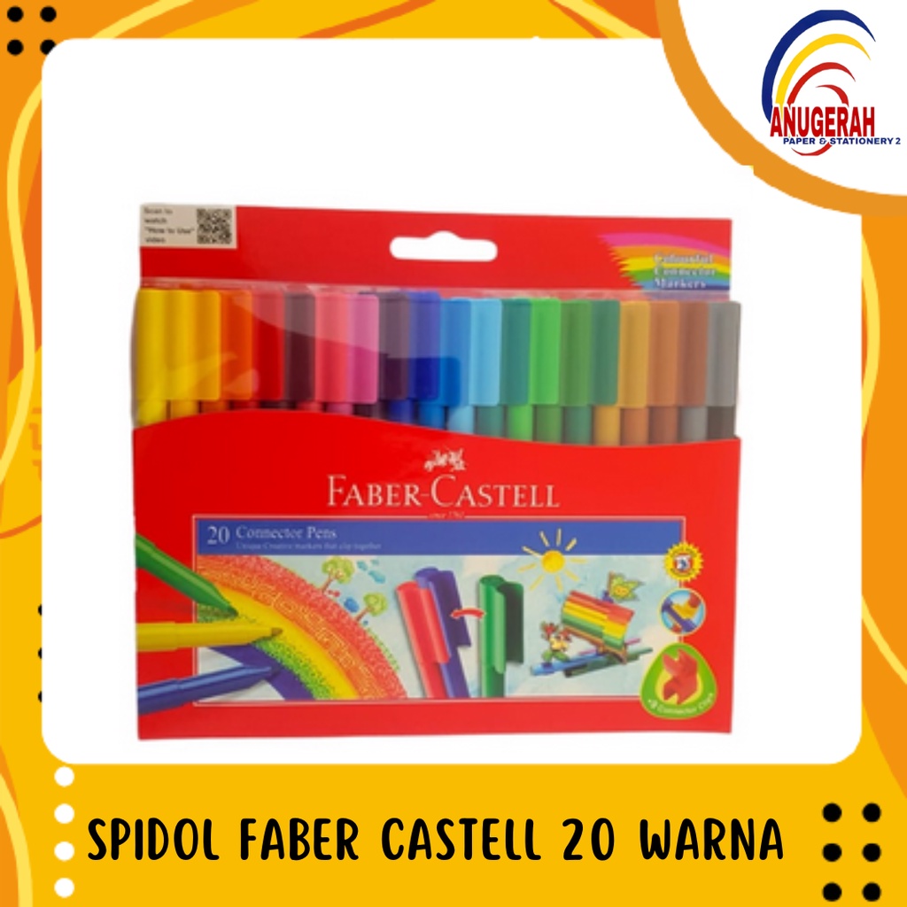 

SPIDOL FABER CASTELL 20 WARNA + CONNECTOR PEN (PCS)