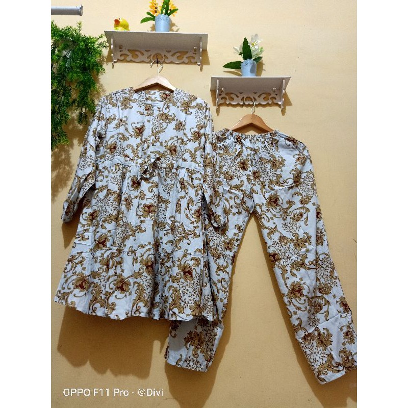 one set rayon setcel rayon motif sultan tali serut dada