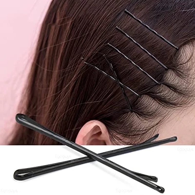 1 Pak 60 Pcs Jepit Rambut Bahan Alloy Warna Hitam