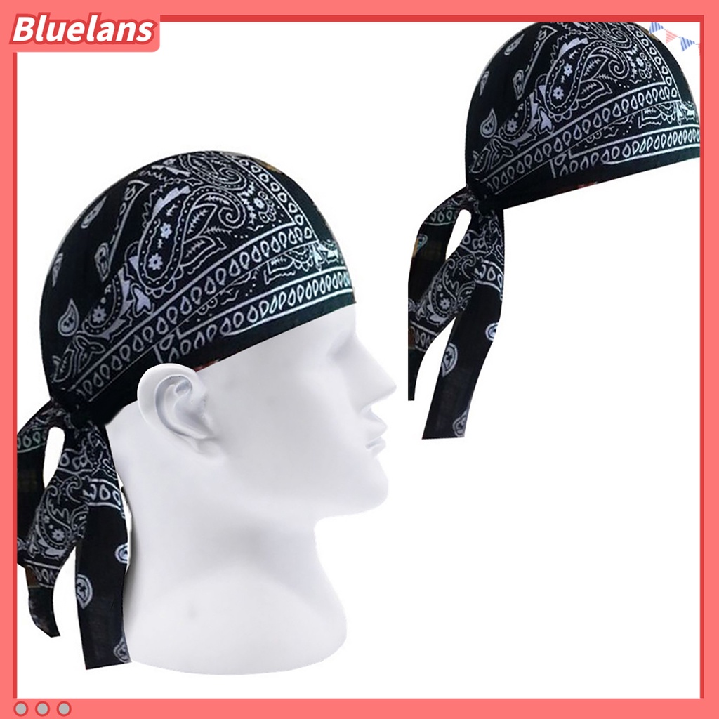 Bluelans Topi Bandana Pria Dewasa Motif Print Paisley Untuk Biker