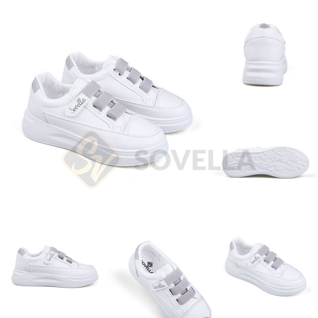 SOVELLA Joice Sepatu Sneakers Simple Tali Polos Nyaman Wanita Import-5