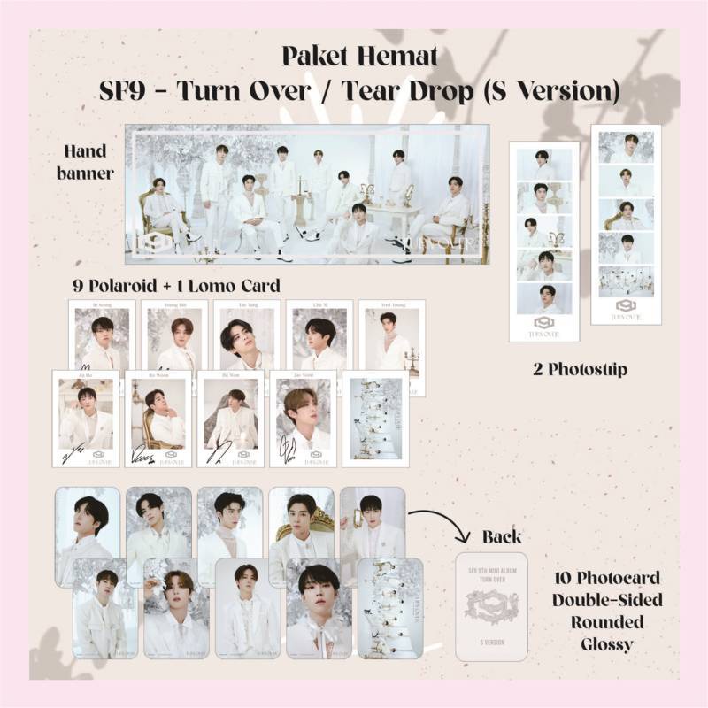 Fankit SF9 - Turn Over (Tear Drop) | Paket SF9 Tear Drop | Fankit SF9 | Stuff SF9 | Merchandise SF9 