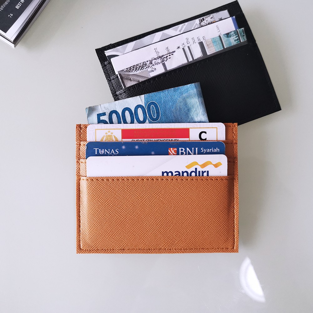 CARD HOLDER 6 SLOT Kartu + 1 SLOT FOR MONEY | Walletcard/ Dompet Kartu Portable Mudah Dibawa