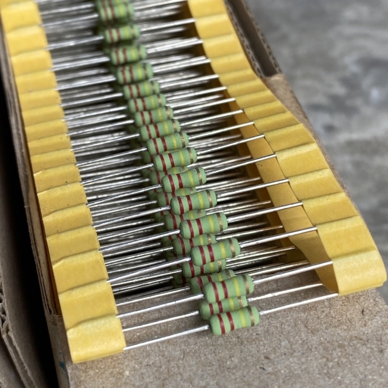 resistor 220K 1/2watt KOA hijau original japan bodi kecil