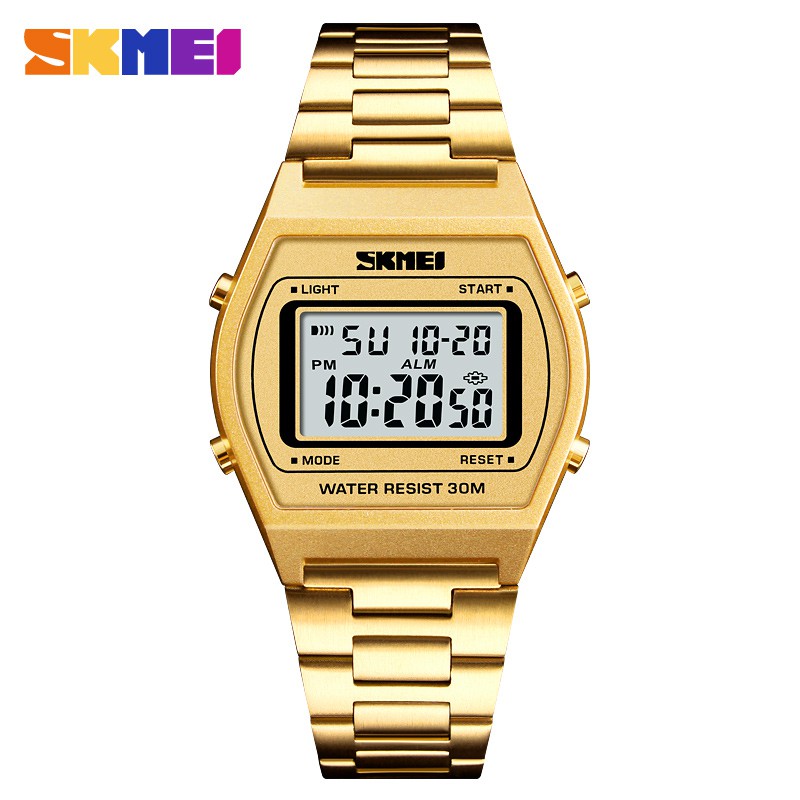 SKMEI 1328 Jam Tangan Pria Digital Tali Stainless WATCHKITE WKOS