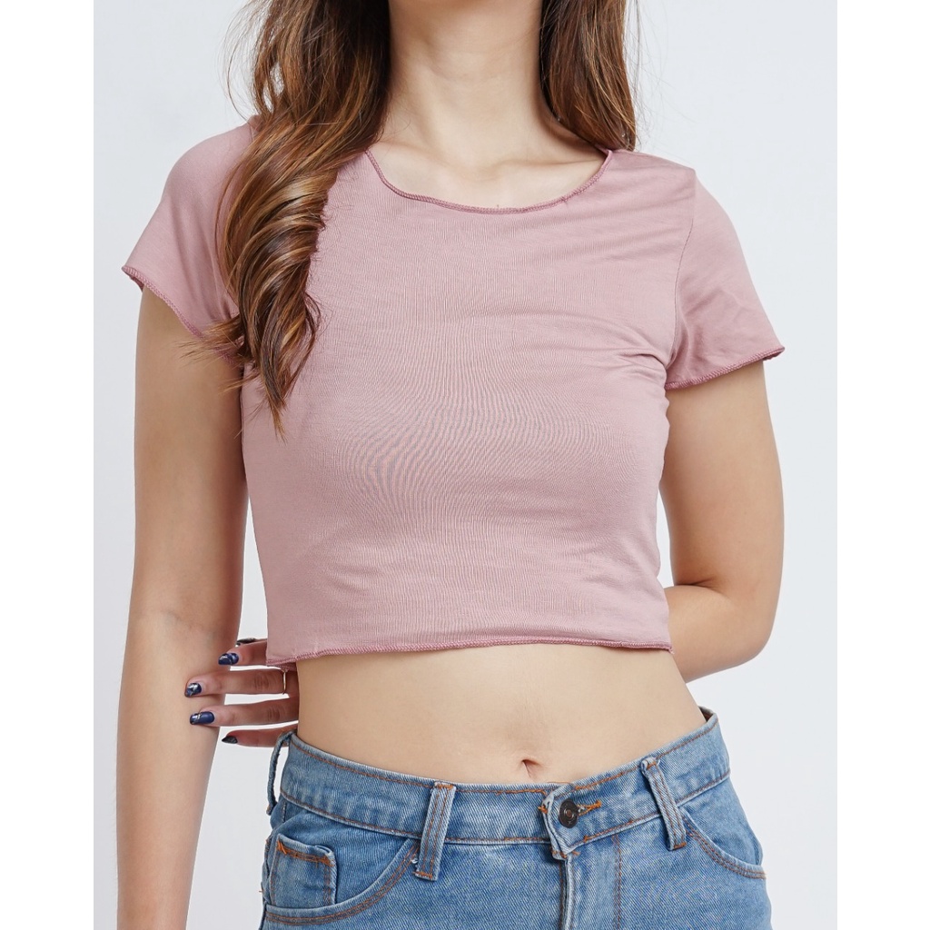 MODAVIE - VANIA CROP TOP Kaos Wanita Crop Tee