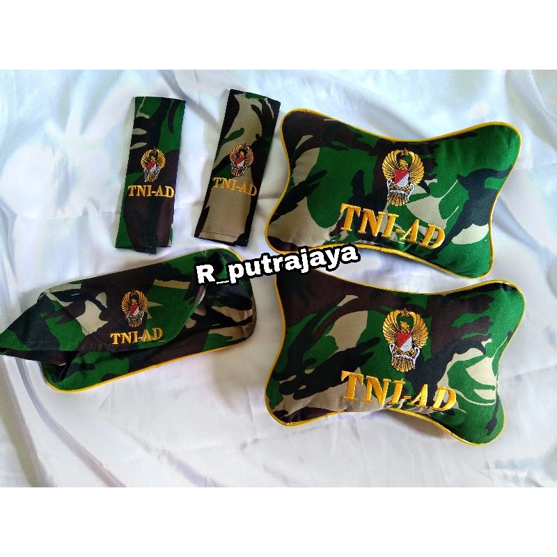 bantal mobil Satu Set Aksesoris Mobil Model Loreng TNI AD