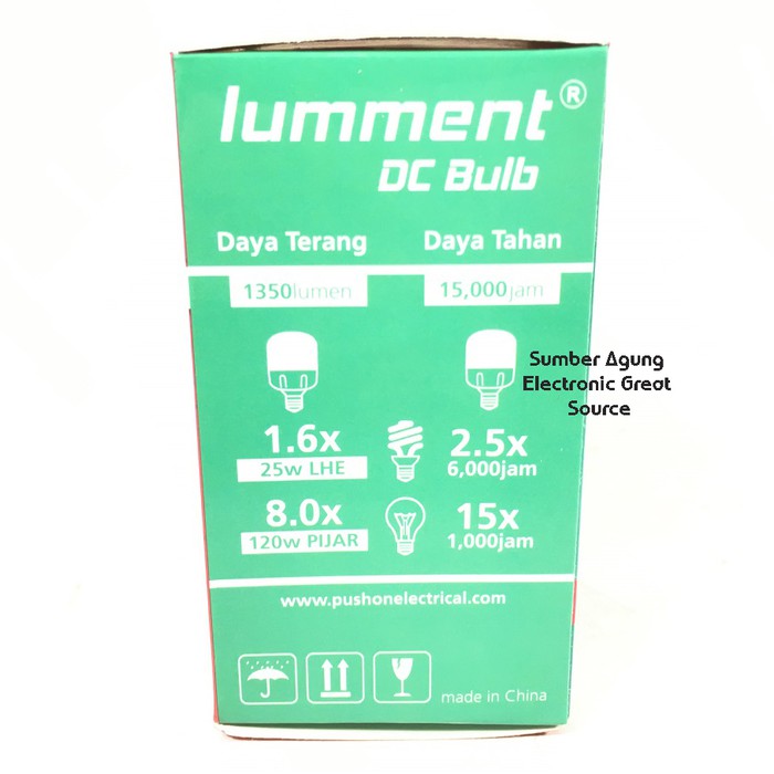 Lampu Aki Tabung 12V DC Bulb Lumment 15W 15 Watt Terang Hemat Listrik