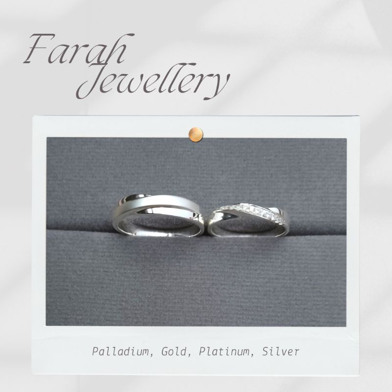 Cincin Nikah Couple Perak dan Emas Putih