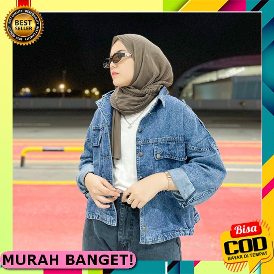 Import Terbaik Foxy Oversize Ripped Acid Jacket Jeans Realpic Ix5 Ja411 Jaket Denim Jeans Wanita K J