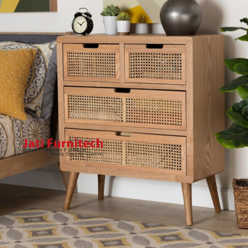 Drawer Cabinet Rotan Jati