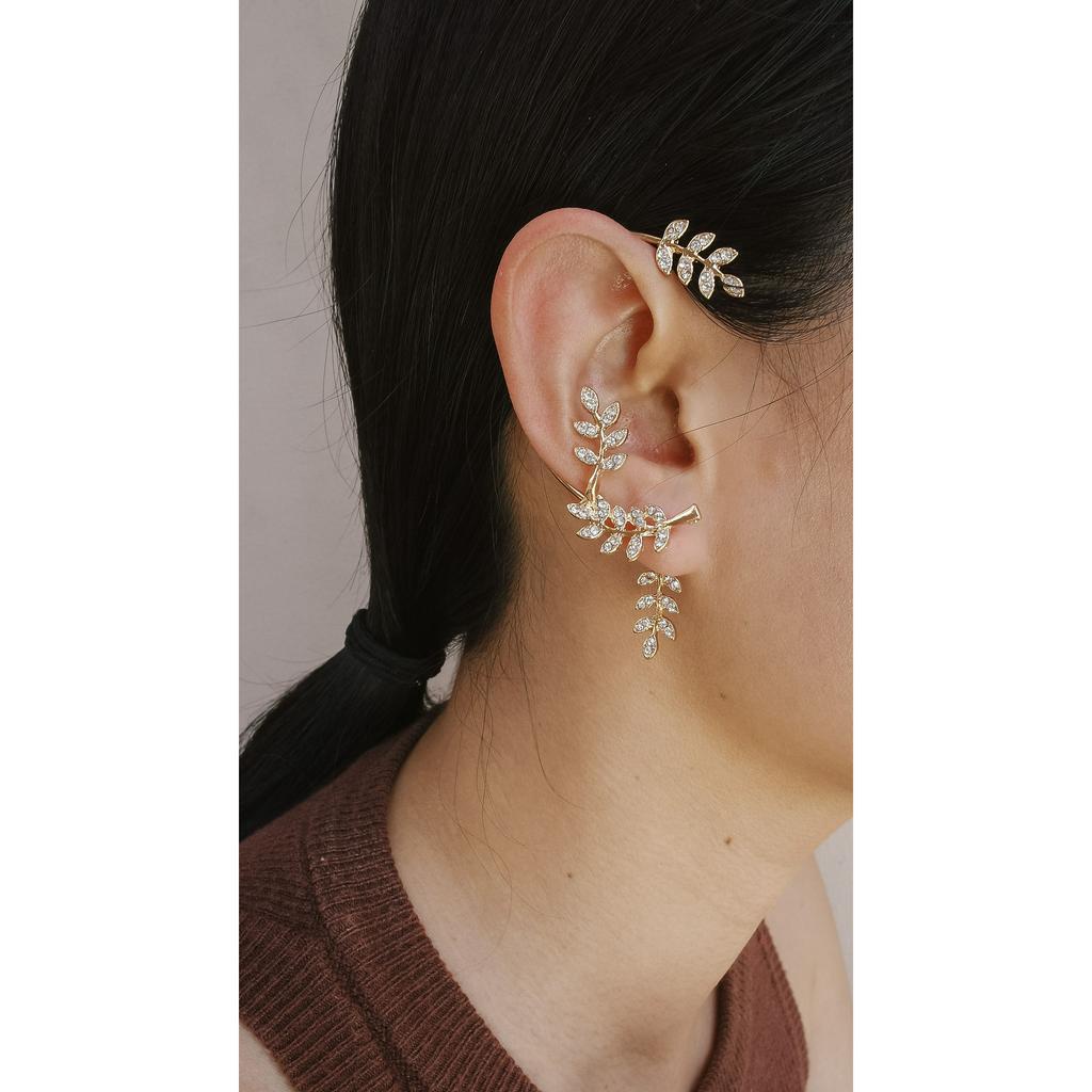 EARCUFF LEAF KRISTAL - 2103 (SISI KANAN)