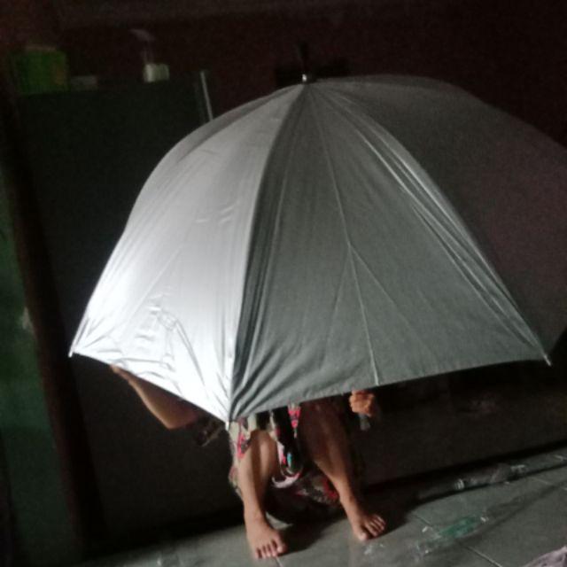 Payung Golf 16jari  Jumbo Silver Layar