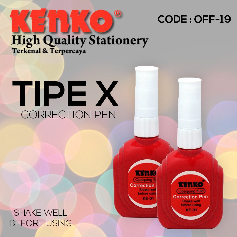 

Tip ex cair Kenko, Tipek Kenko cair, correction tape Kenko cair