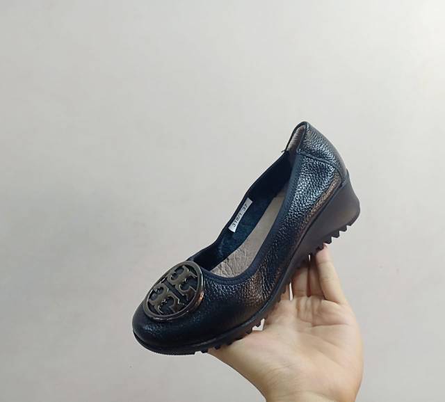 Tory wedges 318 / 5 cm kulit / sepatu wanita tory wedges