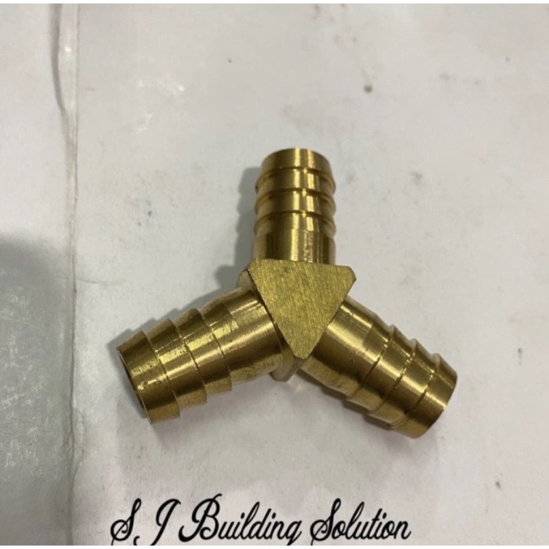 CABANG TIGA / SAMBUNGAN SELANG GAS T CABANG 3 KUNINGAN NEPEL 1/2” INCH
