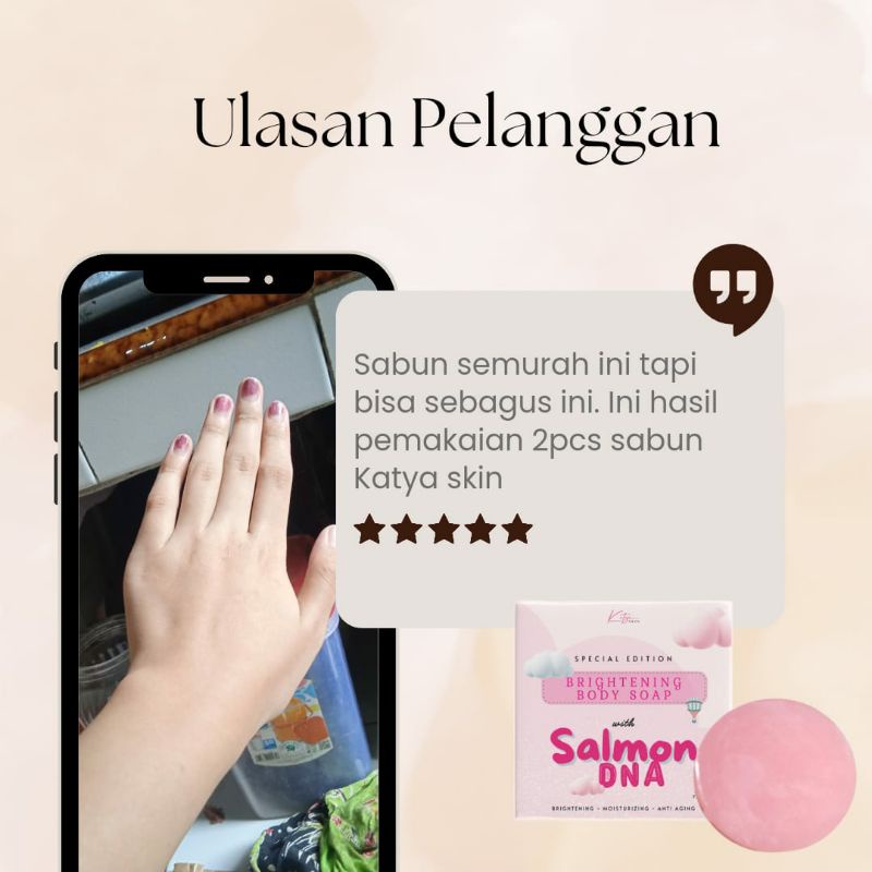 Sabun pemutih DNA salmon body soap/sabun katya dijamin original 100%