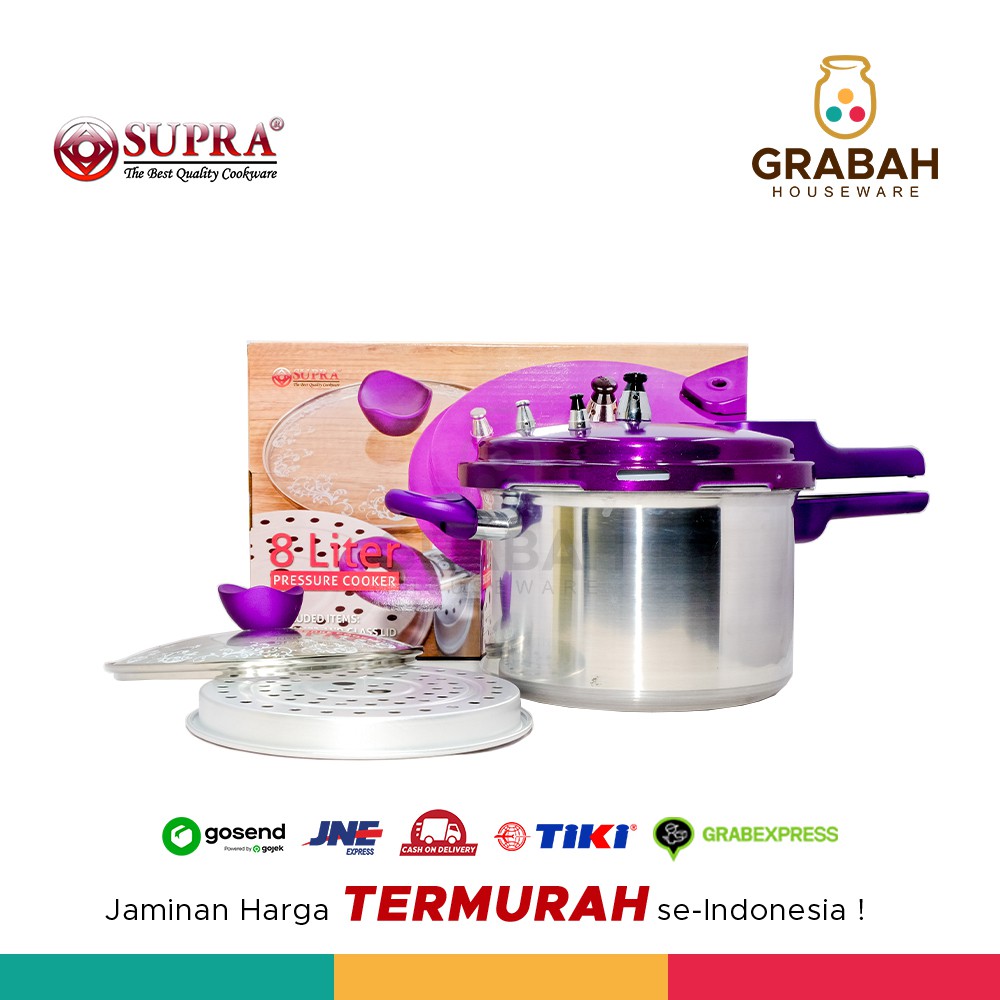Supra Panci Dandang Presto 8 L Stainless Anti Karat Grabah Houseware