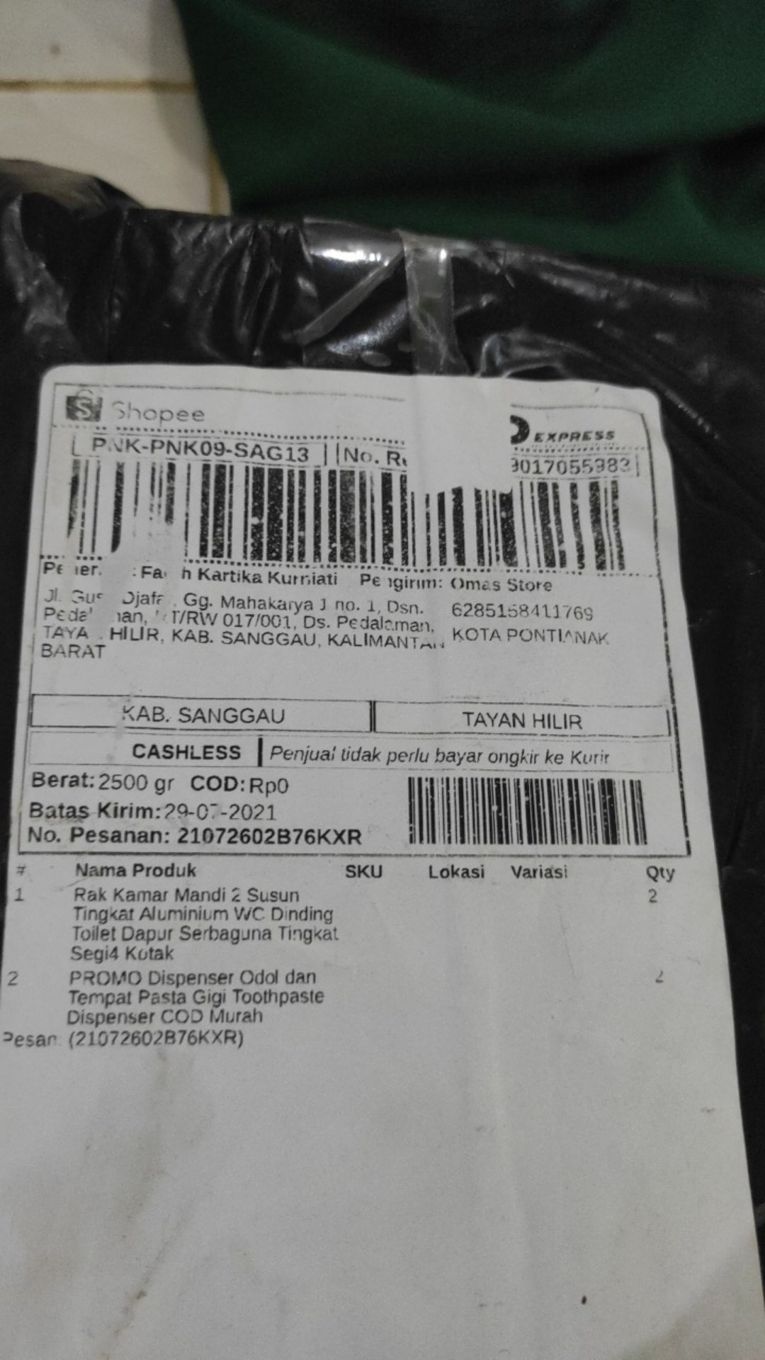 Rak Kamar Mandi 2 Susun Tingkat Aluminium Wc Dinding Toilet Dapur Serbaguna Tingkat Segi4 Kotak