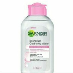 GARNIER MICELLAR CLEANSING WATER PINK 125ML SENSITIVE TONER PEMBERSIH MAKE UP SABUN WAJAH jerawat ac