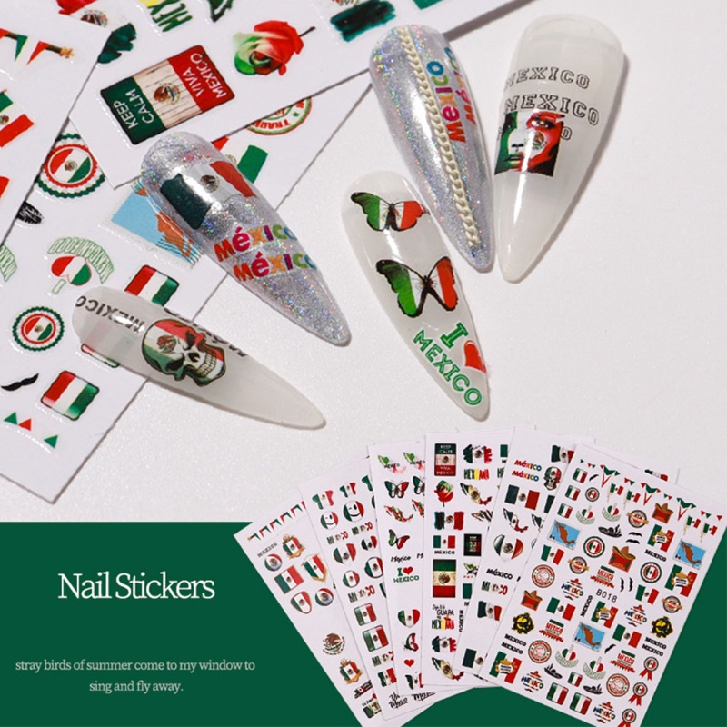 Siy 6 / 12pcs Stiker Kuku 3d Motif Kartun Untuk Nail Art