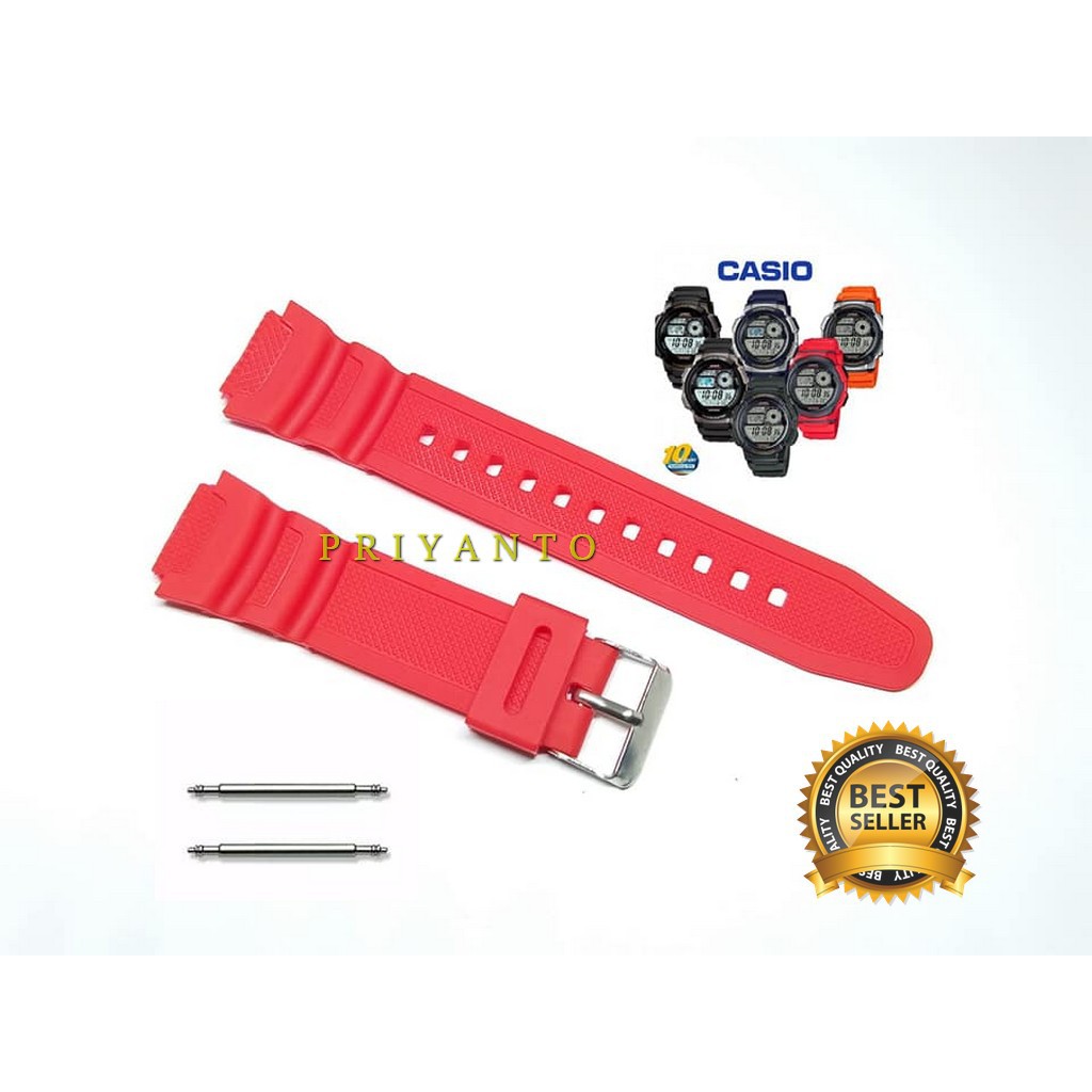 Tali jam tangan Rubber Casio SGW-300 sgw-400 merah Strap Rubber