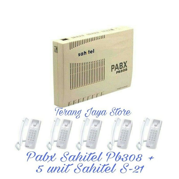 

Mesin Pabx Sahitel PB-308 ( 3 LINE - 8 EXTENSION) + 5 unit Sahitel S21