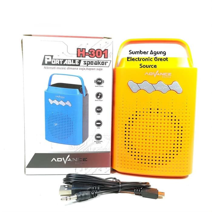 H301 Portable Speaker Advance Digital FM AUX Bluetooth USB Wireless