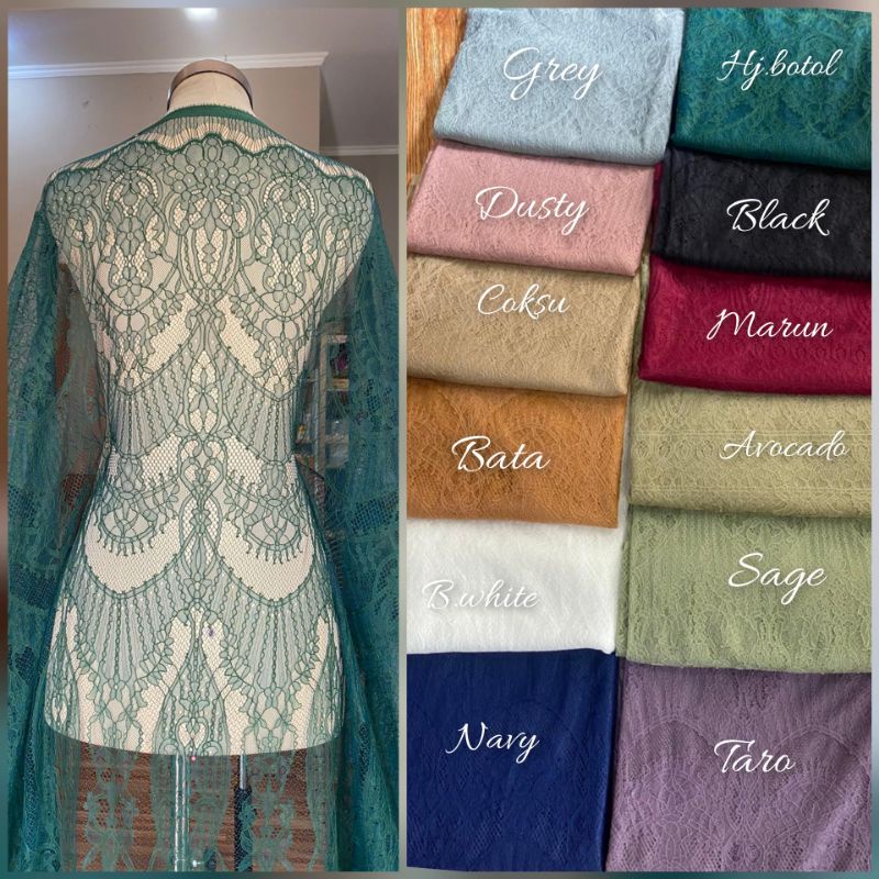 [COD] Chantilly / santili santily.semi prancis, bakal kebaya brokat/brukat katun 508