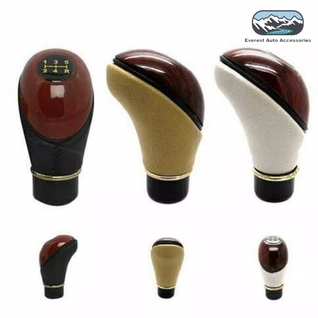 Shift Knob Universal Knop Gear Knob Kayu Type R Tuas Gigi Perseneling Transmisi Mobil Manual