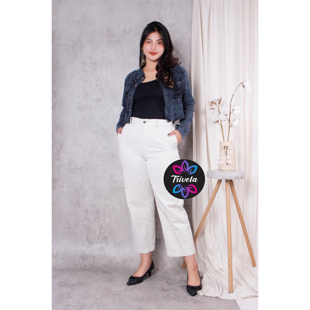 JAKET JEANS CROP SOBEK KANTONG JUMBO / JAKET JEANS XL / JAKET CANDY