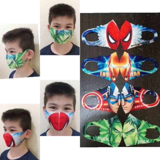 Masker scuba printing anak / masker scuba karakter / masker scuba anak murah