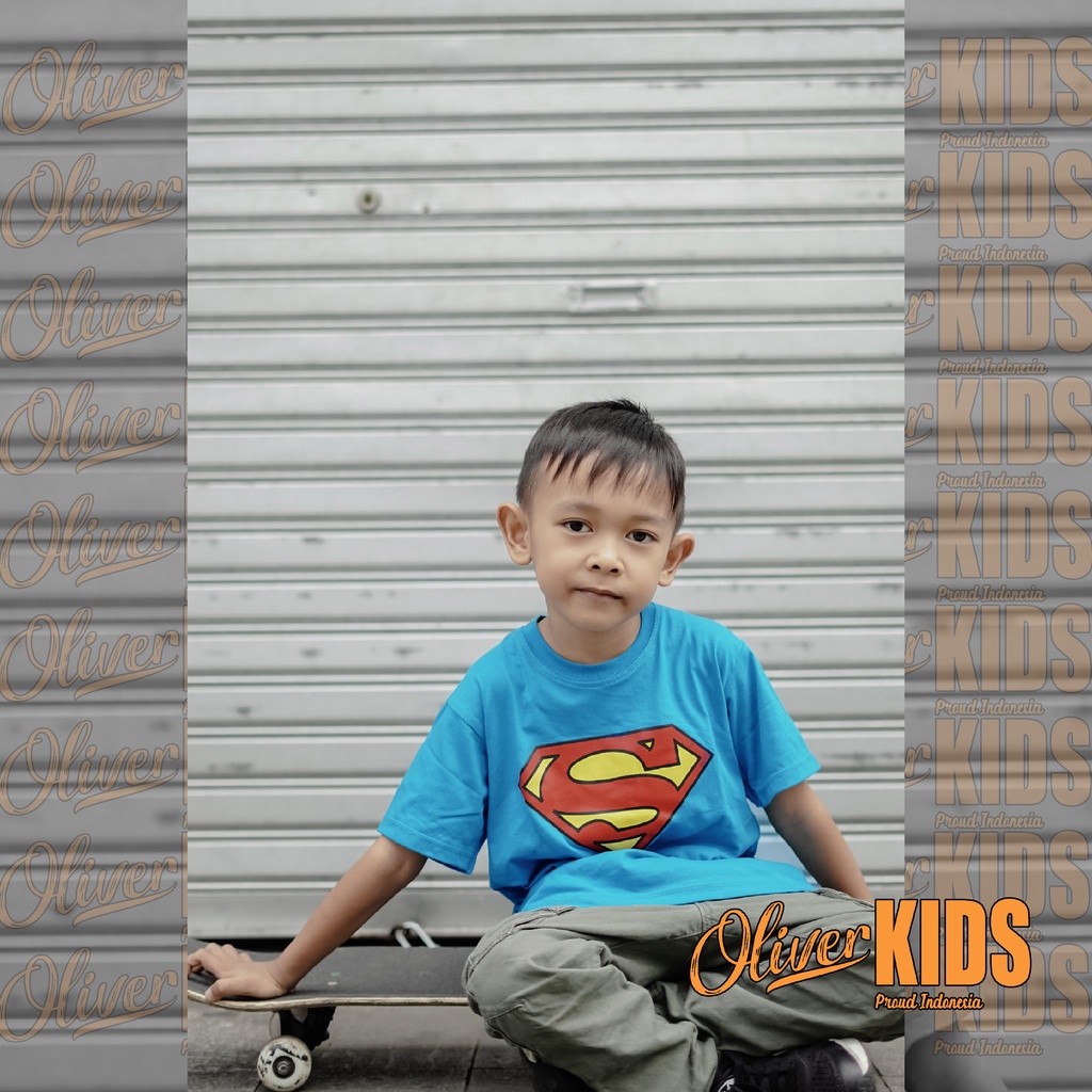 11 - 11 SALE - OLIVER KIDS - Baju Kaos Anak 1-8 Tahun Superhero Kaos Super Hero Anak Bahan Katun Combed Original Oliverkids BATMAN SUPERMAN FLASH