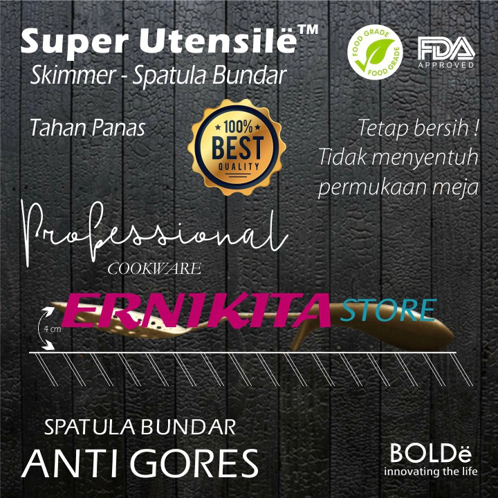 BOLDe SUPER UTENSILE SKIMMER - Sutil Sodet Spatula Bundar Lubang