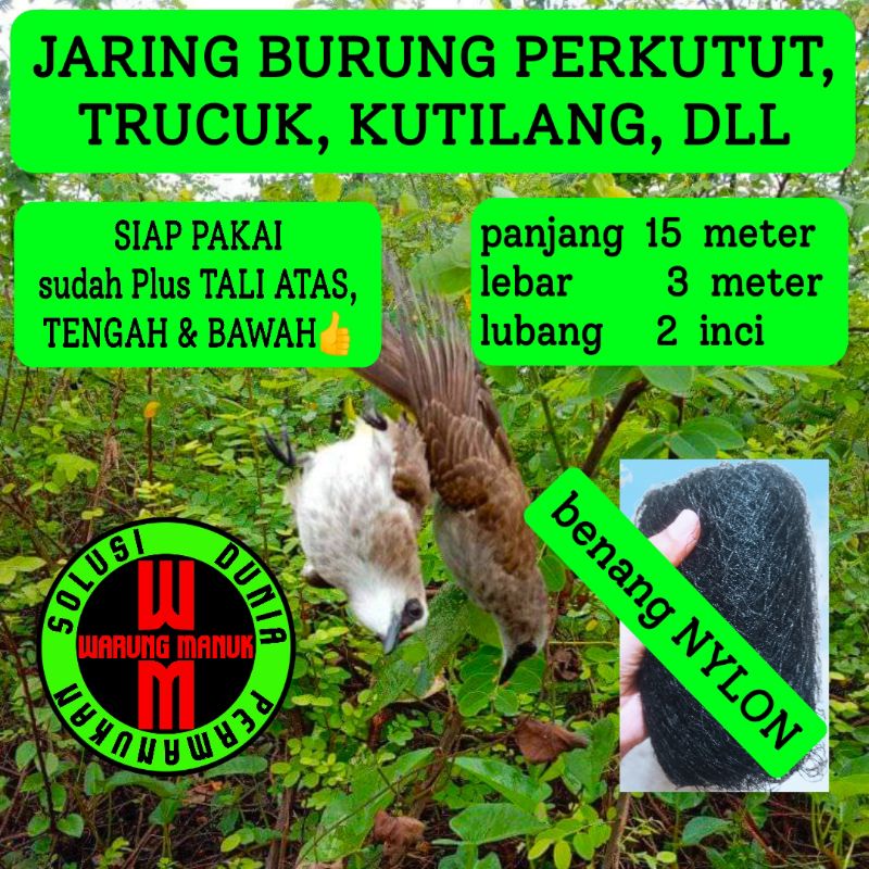 JARING BURUNG NILON JARING NYLON JARING KUTILANG NILON JARING PERKUTUT NILON JARING MURAI NYLON