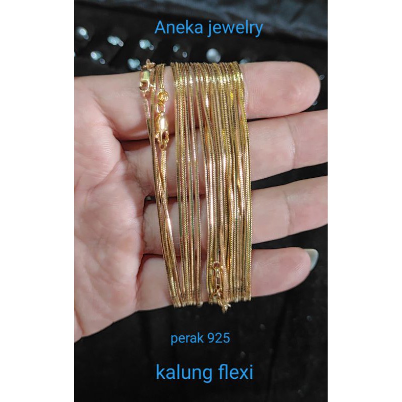 KALUNG PERAK  FLEXI ( PJ 45 CM ) KUALITAS IMPORT